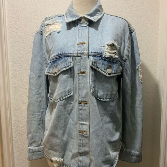 Dear John denim jean jacket cut out size S - Picture 3 of 13